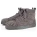 92020 Christian Louboutin red bottoms men women fashion luxury designer shoes spike high top sneakers black white bred grey leather suede flats casual shoe #9874153