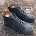 3Christian Louboutin New Grey/Blue Suede Genuine Leather Sneakers Shoes High Top Famous Brands Red Bottom Sneaker Shoes Men Women Causal Party Dress Wedding #9874154