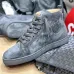 1Christian Louboutin New Grey/Blue Suede Genuine Leather Sneakers Shoes High Top Famous Brands Red Bottom Sneaker Shoes Men Women Causal Party Dress Wedding #9874154