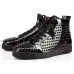 17Christian Louboutin designer shoes Studded Spikes triple black red suede leather men women flat bottoms luxury casual shoes fashion Sneakers 36-47 #956071