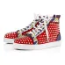 6Christian Louboutin designer shoes Studded Spikes triple black red suede leather men women flat bottoms luxury casual shoes fashion Sneakers 36-47 #956071