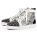 7Christian Louboutin designer shoes Studded Spikes triple black red suede leather men women flat bottoms luxury casual shoes fashion Sneakers 36-47 #956071