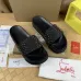 4Christian Louboutin CL Men Women's Slippers Black/White #A51692
