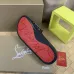 5Christian Louboutin CL Men Women's Slippers Black/White #A51692