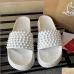 6Christian Louboutin CL Men Women's Slippers Black/White #A51692