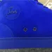 10Christian Louboutin Louis Flat Veau Velours Electric Blue High Top Men Sneaker #9120854