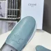 3CELINE BLOCK WEDGE MULE IN CALFSKIN AND TEXTILE WITH CELINE JACQUARD #A48953