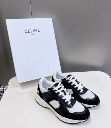 Celine Runner Leather Sneaker Black/White for Women #A48161