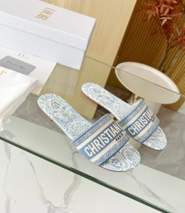 Dior Shoes for Dior Slippers for women Dway Embroidered Cotton Chrstian #A48923