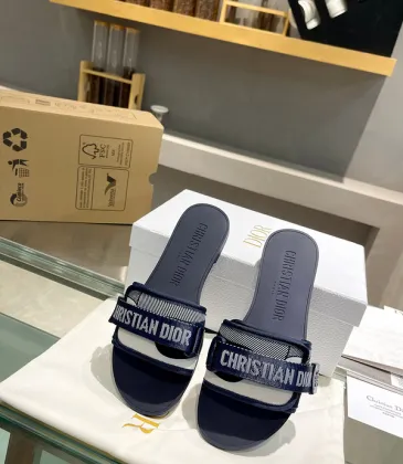 Dior Shoes for Dior Slippers for women Dway Embroidered Cotton Chrstian #A48928