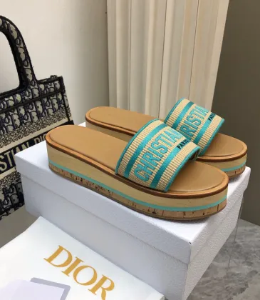 Dior Shoes for Dior Slippers for women Green/Red/Black #A47918