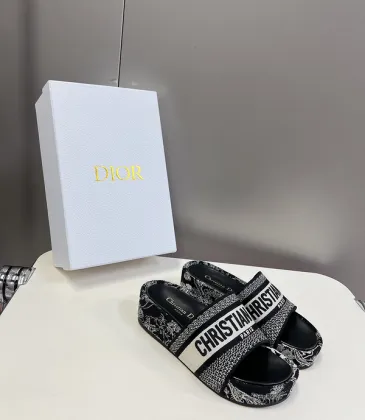 Dior Shoes for women Embroidered Christian Platform Slippers #A48947