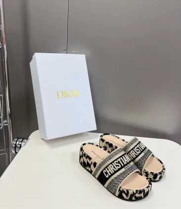 Dior Shoes for women Embroidered Christian Platform Slippers #A48950
