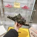 4Fendi shoes for women Mauve black FF jacquard velvet slides #A49022