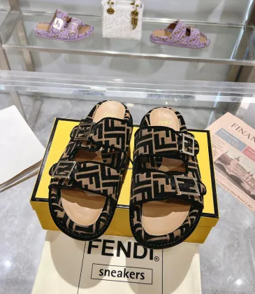 Fendi shoes for women Mauve black FF jacquard velvet slides #A49022