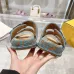 3Fendi shoes for women Mauve blue FF jacquard velvet slides #A49021
