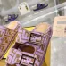 4Fendi shoes for women Mauve pink FF jacquard velvet slides #A49020