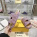 5Fendi shoes for women Mauve pink FF jacquard velvet slides #A49020