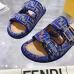3Fendi shoes for women Mauve purple FF jacquard velvet slides #A49023