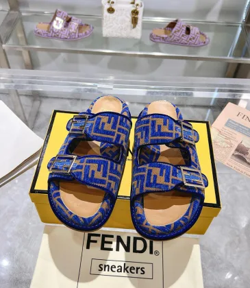Fendi shoes for women Mauve purple FF jacquard velvet slides #A49023
