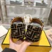 3Fendi shoes women FF denim flatform slides Black #A49025