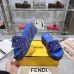 3Fendi shoes women FF denim flatform slides Blue #A49027