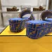 4Fendi shoes women FF denim flatform slides Blue #A49027