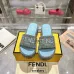 1Fendi shoes women FF denim flatform slides Blue #A49028