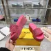 5Fendi shoes women FF denim flatform slides Pink #A49026