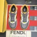 6Fendi shoes for Men's Fendi New Domino Sneakers Grey/Yellow #A52996