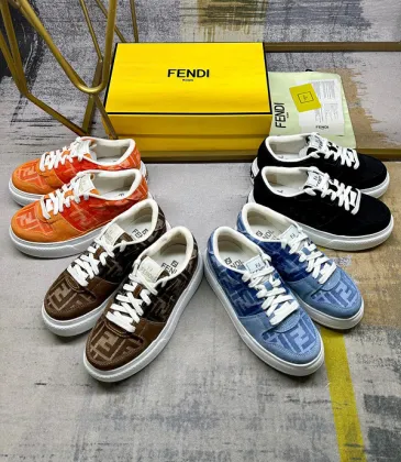 Fendi shoes for Women's Fendi Sneakers White/Blue/Orange #A49600