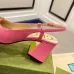 19Gucci 2022 Sandals summer new chain sandals square toe retro chunky heel single shoes one word buckle Mary Jane women's shoes #999924918