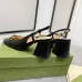4Gucci 2022 Sandals summer new chain sandals square toe retro chunky heel single shoes one word buckle Mary Jane women's shoes #999924918