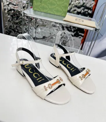 Gucci Shoes for Women Patent Leather Ankle Strap Flat Sandals White #A48751