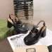 3Gucci Women Leather Sandals Heel height 8.5cm #A34923