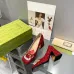21Women Gucci Sandals Leather Heel 25CM #A34922