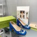 4Women Gucci Sandals Leather Heel 25CM #A34922
