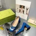 5Women Gucci Sandals Leather Heel 25CM #A34922