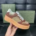 3Gucci Shoes for Women Gucci Sneakers Muffin thick-soled white shoes women's 2022 new breathable couples round toe heightened large size sports casual shoes #999924916