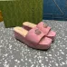 1Gucci Shoes for Women's Canvas Slip On Platform Slide Sandals #A48978