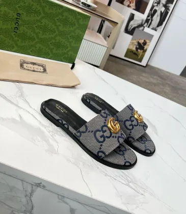 Gucci Shoes for Women's Gucci Slippers Marmont Toile Black #A48986