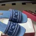 3Gucci Shoes for Women's Gucci Slippers velvet-trimmed embroidered denim #A48876