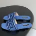 5Gucci Shoes for Women's Gucci Slippers velvet-trimmed embroidered denim #A48876