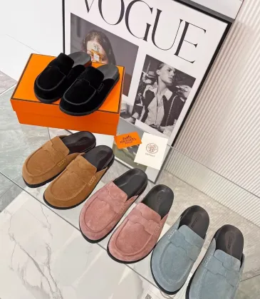 Hermes Shoes Hermes slippers Suede Calfskin Mens Womens Sizes 35-46 #A50829