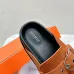 3Hermes Shoes for Men Mules Biege Linen Slippers #A48937