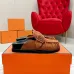 5Hermes Shoes for Men Mules Biege Linen Slippers #A48937