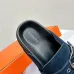 3Hermes Shoes for Men Mules Biege Linen Slippers Black #A48934