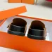 3Hermes Shoes for Men Mules Biege Linen Slippers Brown #A48935