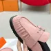 3Hermes Shoes for Men Mules Biege Linen Slippers Pink #A48933