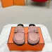 1Hermes Shoes for Men Mules Biege Linen Slippers Pink #A48933
